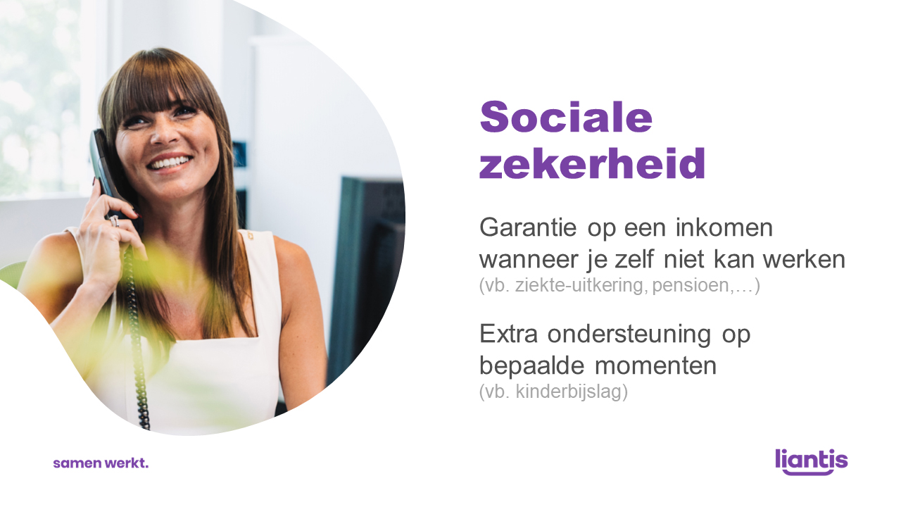 Liantis Sociale zekerheid PPT PowerPoint presentatie slide dia