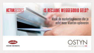 OSTYN marketingadviseurs Is reclame weggegooid geld PPT PowerPoint presentatie slide dia 003